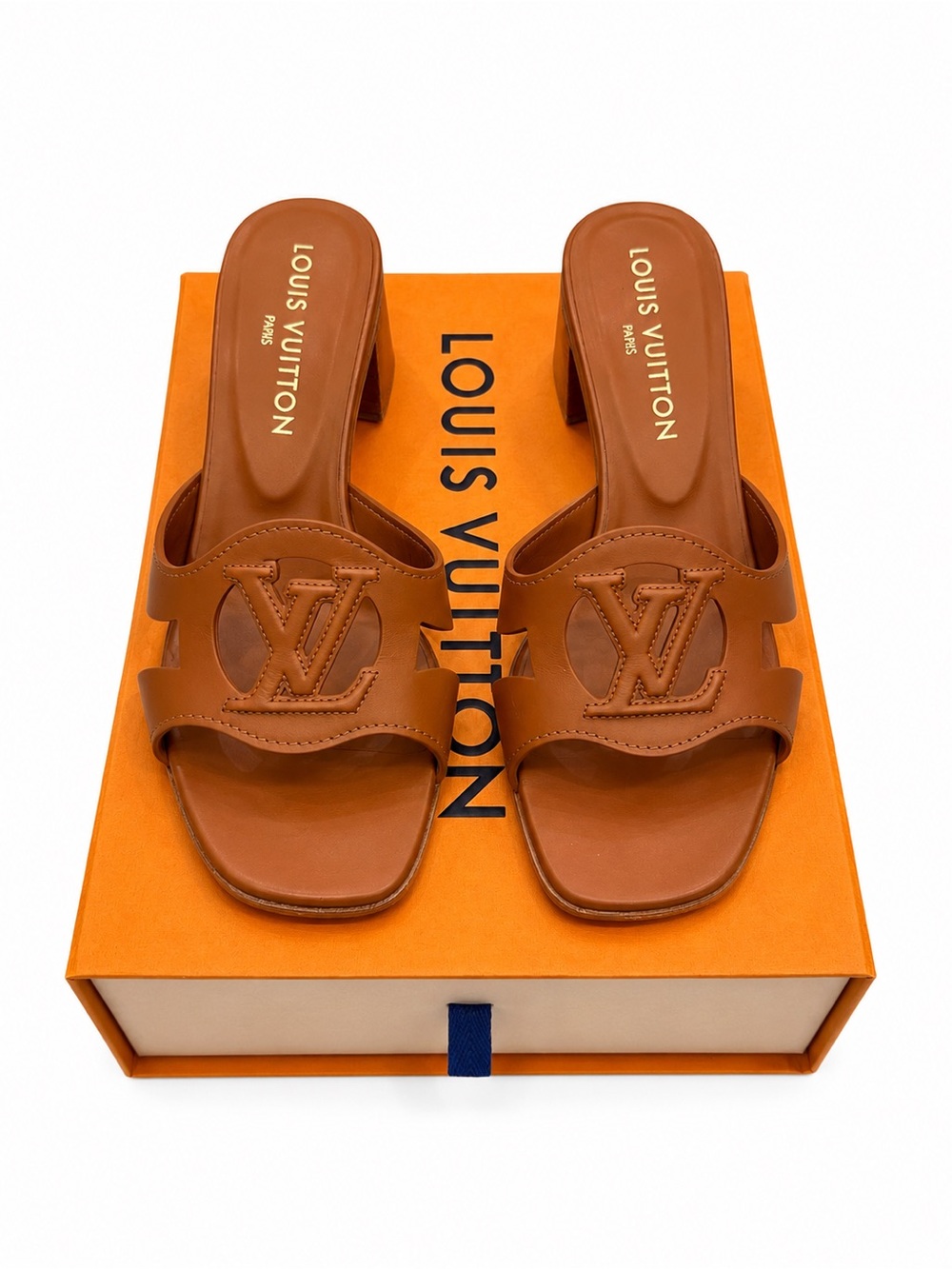 Louis Vuitton Cognac Isola Mules
